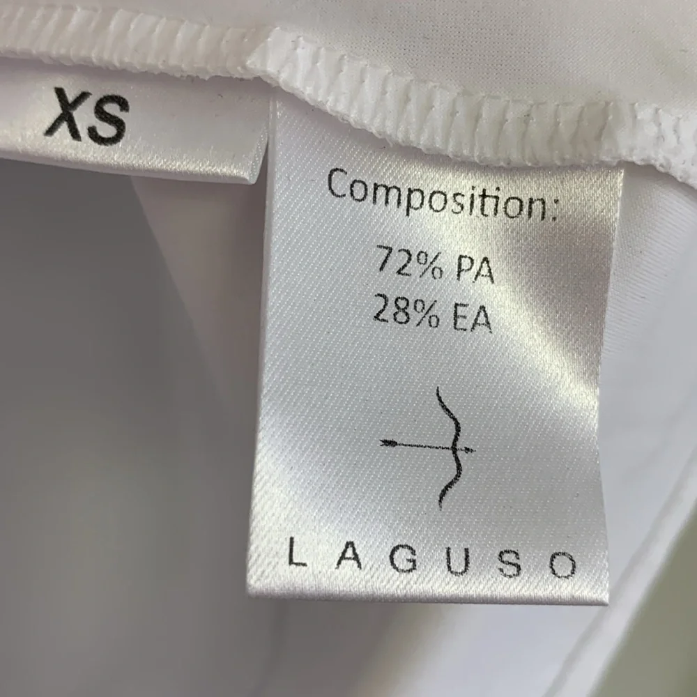 LAGUSO White Equestrian Show Shirt Small Long Sleeve Geometric Panel NWT - Picture 5 of 5